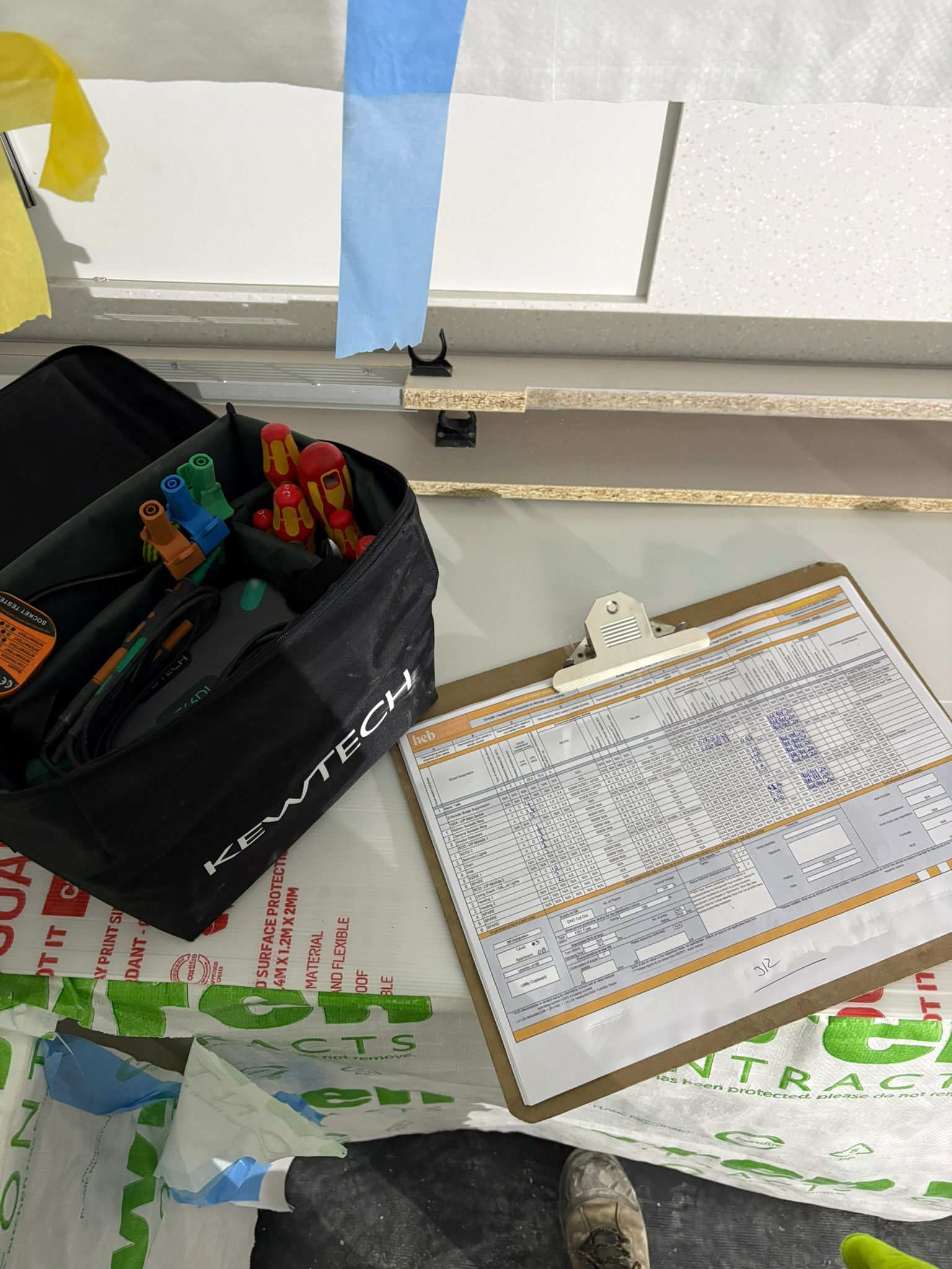 Current Electrical Solutions team working on commercial electrical installation